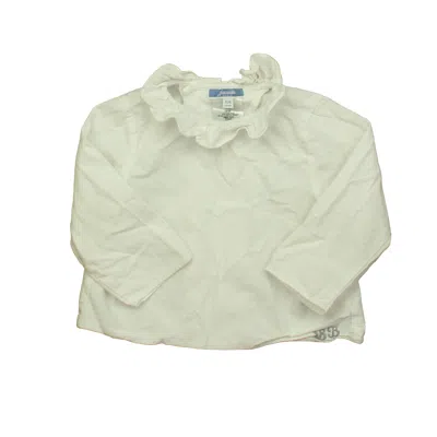 Jacadi Kids' Girls White Blouse In Gray