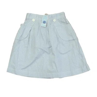 Jacadi Kids' Girls White Blue Skirt