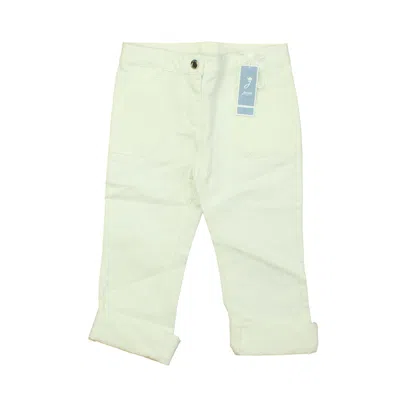 Pre-owned Jacadi Kids' Girls White Capri Pants