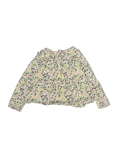 Pre-owned Jacadi Kids' Long Sleeve Blouse In Green