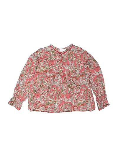 Pre-owned Jacadi Kids' Long Sleeve Blouse In Pink
