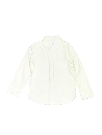 Pre-owned Jacadi Kids' Long Sleeve Button Down Shirt In White