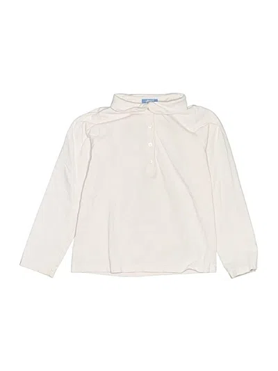 Pre-owned Jacadi Kids' Long Sleeve Polo Shirt In Ivory