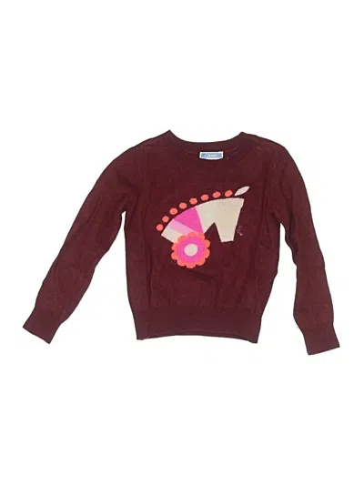 Pre-owned Jacadi Kids' Pullover Sweater In Burgundy