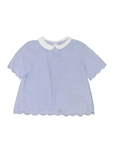 Pre-owned Jacadi Kids' Short Sleeve Blouse In Blue