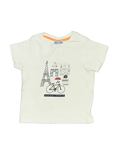 Pre-owned Jacadi Kids' Short Sleeve T-shirt In White