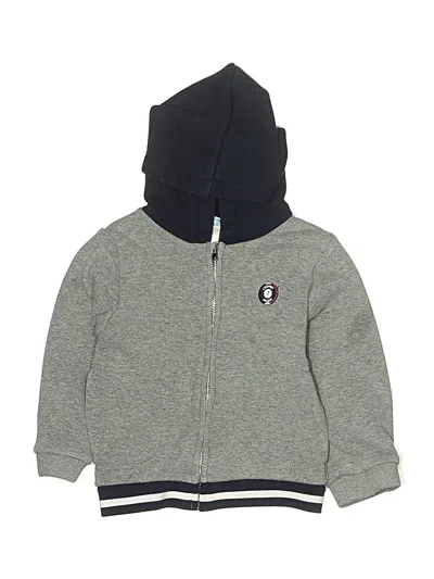 Pre-owned Jacadi Kids' Zip Up Hoodie In Gray