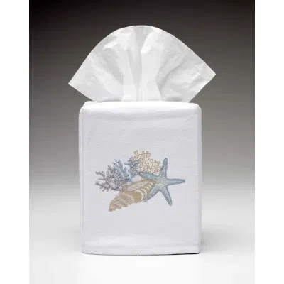 Jacaranda Living Tissue Box Cover In White