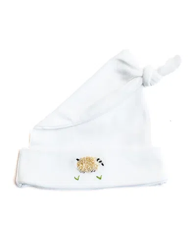Jacaranda Living Unisex Knotted Hat - Baby In White