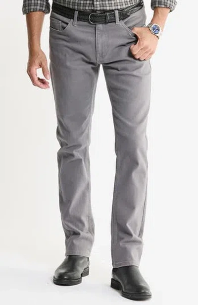 Jachs Brushed Bull Denim 5-pocket Stretch Pants In Gray