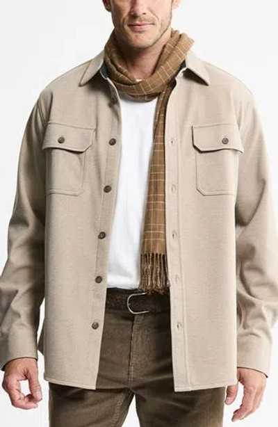 Jachs Brushed Twill Shirt Jacket In Neutral