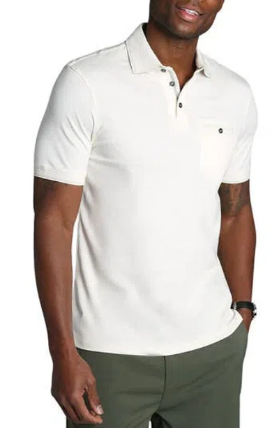Jachs Carlyle Luxe Interlock Polo In White
