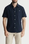 Jachs Classic Oxford Short Sleeve Button-up Shirt