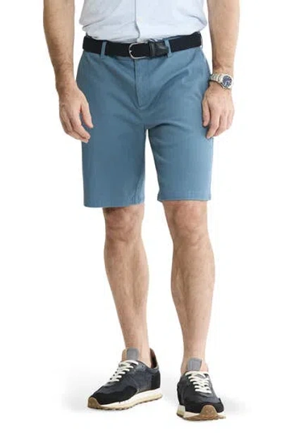 Jachs Cotton & Silk Blend Stretch Shorts In Blue