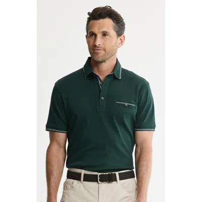 Jachs Cotton Interlock Polo In Green