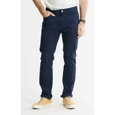 Jachs Cotton Silk Blend Stretch 5-pocket Pants In Blue
