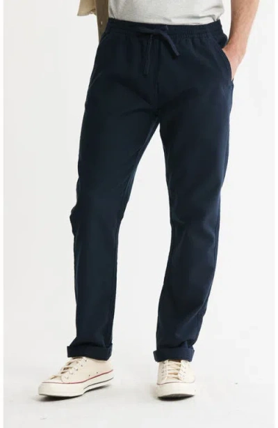 Jachs Cotton Twill Drawstring Pants In Blue