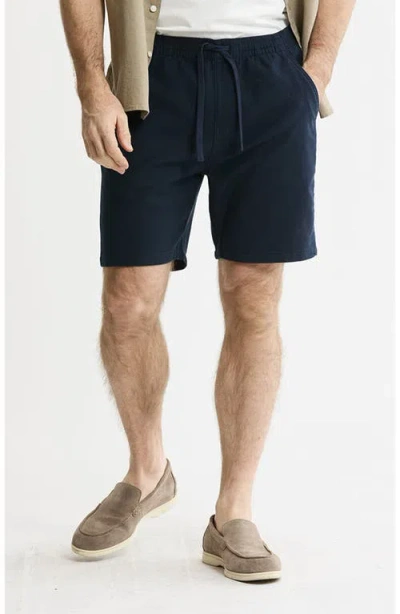 Jachs Cotton Twill Drawstring Shorts In Blue