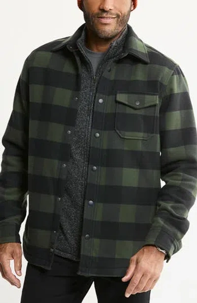 Jachs Doubleface Fleece Shirt Jacket In Green