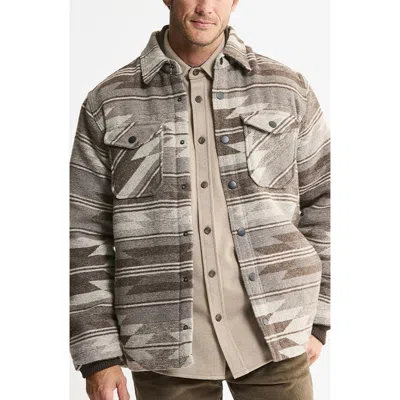 Jachs Faux Fur Lined Shirt Jacket In Gray