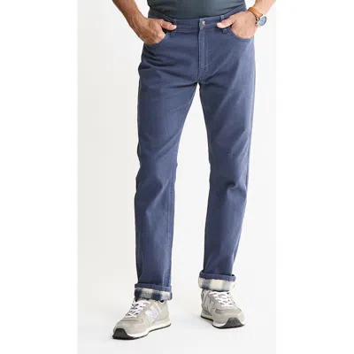 Jachs Flannel Lined Bull Jeans In Blue