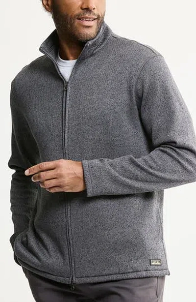Jachs Fleece Full Zip Sweater In Gray
