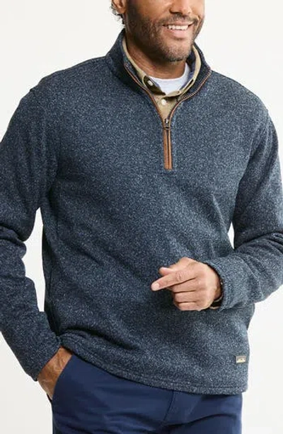 Jachs Fleece Quarter Zip Sweater In Blue