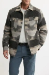 Jachs Geometric Jacquard Faux Shearling Lined Jacket In Multi