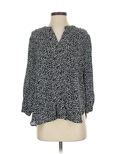 Pre-owned Jachs Girlfriend 3/4 Sleeve Blouse In Black