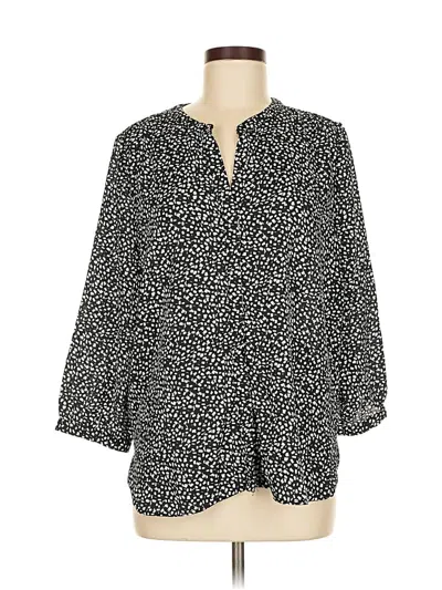 Pre-owned Jachs Girlfriend 3/4 Sleeve Blouse In Black