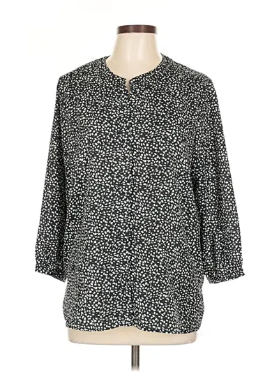 Pre-owned Jachs Girlfriend 3/4 Sleeve Blouse In Black
