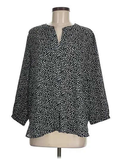 Pre-owned Jachs Girlfriend 3/4 Sleeve Blouse In Black