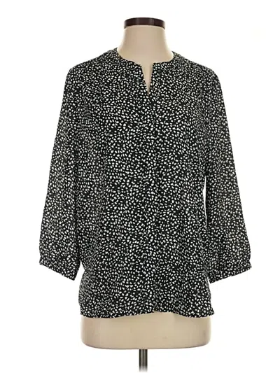 Pre-owned Jachs Girlfriend 3/4 Sleeve Blouse In Black