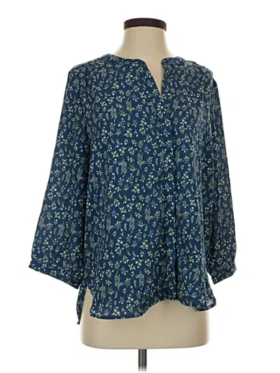 Pre-owned Jachs Girlfriend 3/4 Sleeve Blouse In Blue