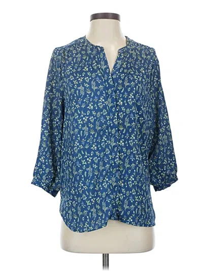Pre-owned Jachs Girlfriend 3/4 Sleeve Blouse In Blue