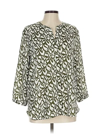 Pre-owned Jachs Girlfriend 3/4 Sleeve Blouse In Green