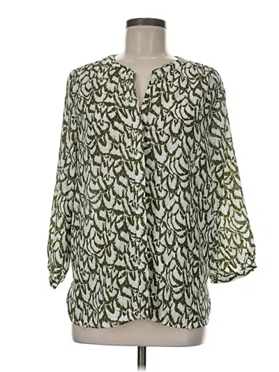 Pre-owned Jachs Girlfriend 3/4 Sleeve Blouse In Green