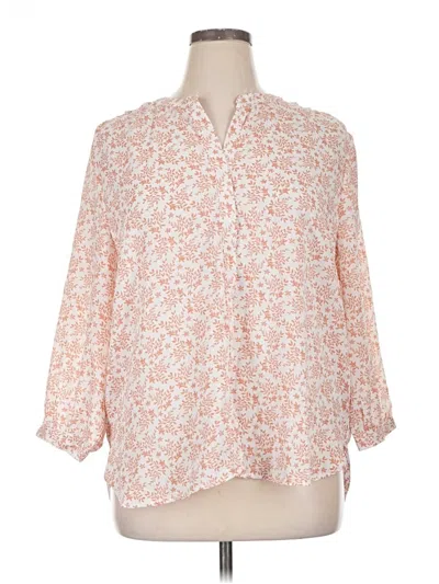 Pre-owned Jachs Girlfriend 3/4 Sleeve Blouse In Ivory