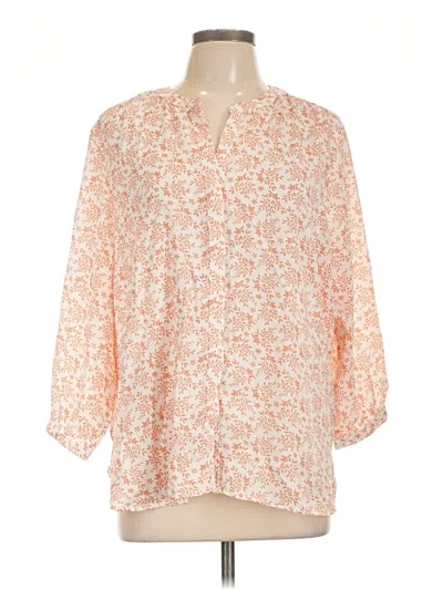 Pre-owned Jachs Girlfriend 3/4 Sleeve Blouse In Orange