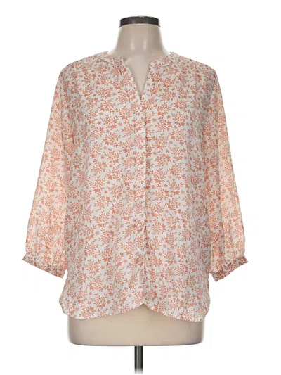 Pre-owned Jachs Girlfriend 3/4 Sleeve Blouse In Orange