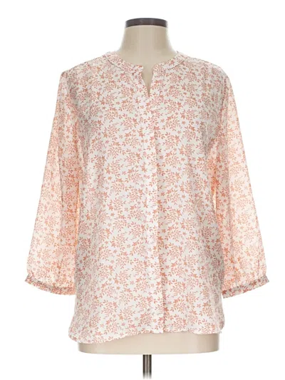 Pre-owned Jachs Girlfriend 3/4 Sleeve Blouse In Orange