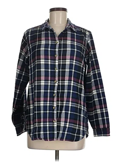 Pre-owned Jachs Girlfriend 3/4 Sleeve Button Down Shirt In Blue