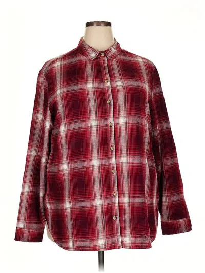 Pre-owned Jachs Girlfriend Long Sleeve Blouse In Burgundy