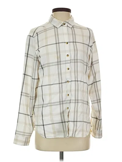 Pre-owned Jachs Girlfriend Long Sleeve Blouse In Ivory