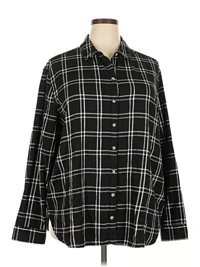 Pre-owned Jachs Girlfriend Long Sleeve Button Down Shirt In Black