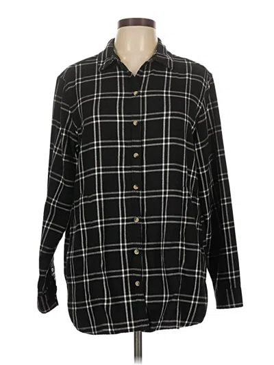 Pre-owned Jachs Girlfriend Long Sleeve Button Down Shirt In Black