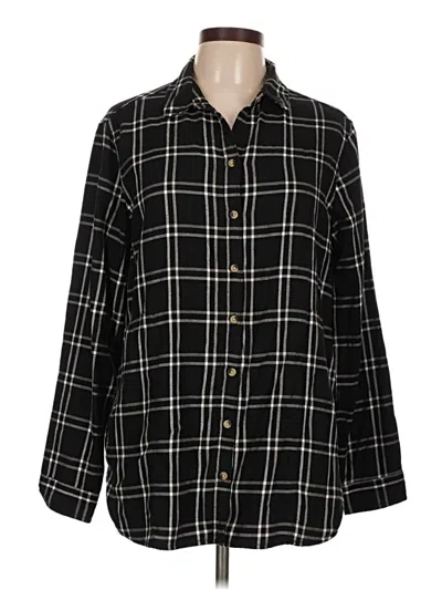 Pre-owned Jachs Girlfriend Long Sleeve Button Down Shirt In Black
