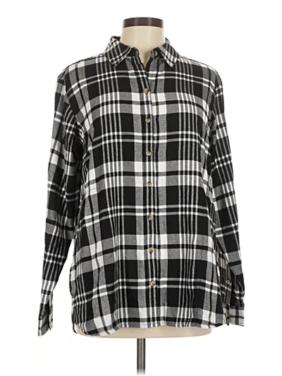 Pre-owned Jachs Girlfriend Long Sleeve Button Down Shirt In Black