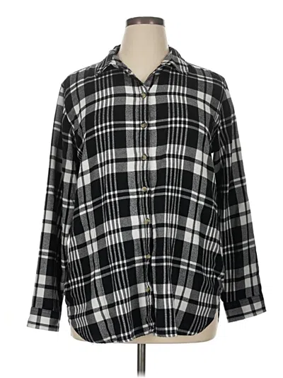 Pre-owned Jachs Girlfriend Long Sleeve Button Down Shirt In Black