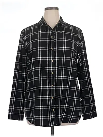 Pre-owned Jachs Girlfriend Long Sleeve Button Down Shirt In Black